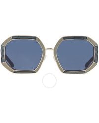 Tory Burch - Dark Blue Geometric Sunglasses Ty6102 335580 52 - Lyst