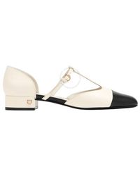 Ferragamo - Patent Leather T-Strap Ballet Shoe, Size 9 - Lyst