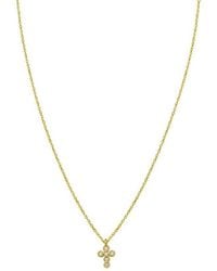 Tresorra - 14K & Petite Diamond Cross Necklace - Lyst