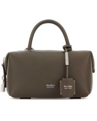 Max Mara - Mud Leather Holdalls Handbag - Lyst
