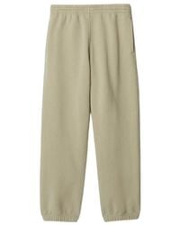 Burberry - Ekd Logo Embroidered Cotton Jogging Pants - Lyst