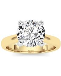 Mure And Co - 2Ctw Round Shaped Lab Grown Diamond (E/Vs) Classic Solitaire Engagement Ring - Lyst