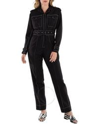 Burberry - Catalina Long-sleeve Belted Jumpsuit - Lyst