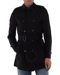 Burberry - The Chelsea Mid-length Black Trench Coat - Lyst