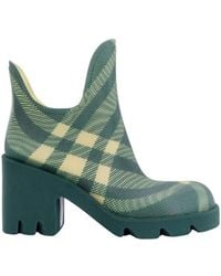 Burberry - Check Rubber Marsh Heel Boots, Brand Size 37 Us - Lyst