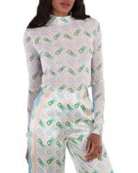 CASABLANCA - Ladies Ping Pong Monogram Print Top - Lyst