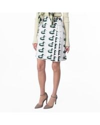 Burberry - Duck Print Kilt Silk Skirt, Brand Size 4 (Us - Lyst