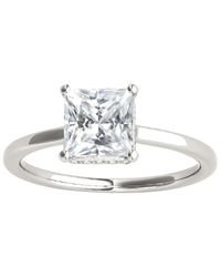 Maulijewels - 1.35 Carat Natural Diamond Princess Cut Moissanite Engagement Rings For - Lyst