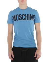 Moschino - Logo Print Cotton Jersey T-shirt - Lyst