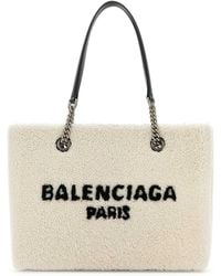 Balenciaga - Shearling Duty Free M Handbag - Lyst