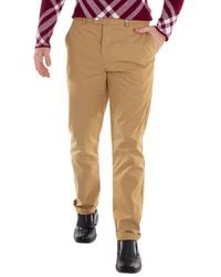 Burberry - Straight-Leg Cotton Trousers, Brand Size 46 (Waist - Lyst