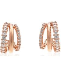 Swarovski - Hyperbola Pierced Earrings Rose Shiny Clear - Lyst