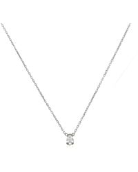 Swarovski - Millenia Rhodium Plated Pear Cut Pendant Necklace - Lyst