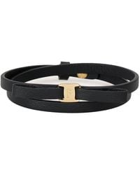 Ferragamo - Mini Bow Double-Wrap Bracelet - Lyst