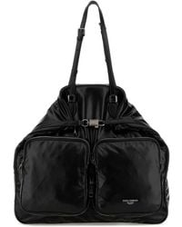Dolce & Gabbana - Black Leather Shopping Bag - Lyst