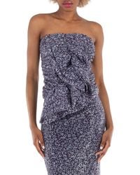 ROTATE BIRGER CHRISTENSEN - Cropped Ruffle Strapless Top, Brand Size 36 (Us - Lyst