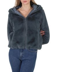 Save The Duck - Ash Laila Faux Fur Reversible Hooded Jacket - Lyst