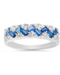 Kylie Harper - Sterling Sapphire Baguette-Cut Band Ring - Lyst