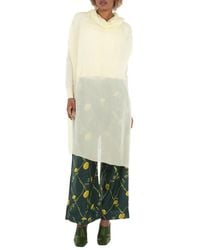 Burberry - Drawstring Hood Silk Dress - Lyst