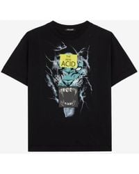 Roberto Cavalli - Roaring Tiger Print Cotton T-Shirt - Lyst