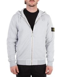Stone Island - Compass Logo Zip-Up Hoodie - Lyst