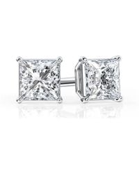 Brilliant Diamond - 1/3 Carat Princess Cut Lab Grown Diamond Stud Earrings - Lyst