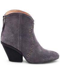 Hogan - Eyelet-Embellished Suede Boots - Lyst