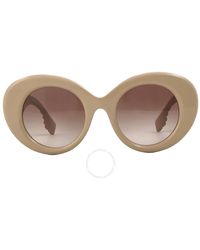 Burberry - Margot Brown Gradient Round Sunglasses Be4370u 399013 49 - Lyst