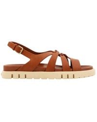 Ferragamo - Gancini Ornament Flat Sandals - Lyst