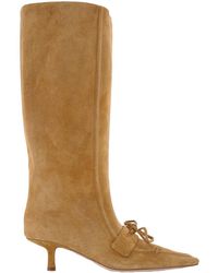 Burberry - Knee-High Suede Storm Boots, Brand Size 38.5 (Us - Lyst
