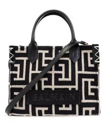Balmain - B Army Monogram Jacquard Small Tote Bag - Lyst