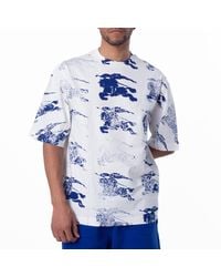 Burberry - All Over Ekd Print T-Shirt - Lyst