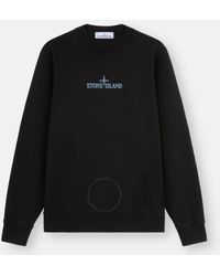 Stone Island Industrial One Cotton Sweatshirt in Black for Men 