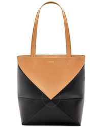 Loewe - Shiny Calfskin Puzzle Fold Tote - Lyst