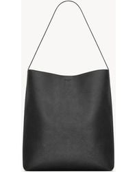 Saint Laurent - Bold Large Leather Hobo Bag - Lyst