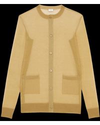 Saint Laurent - Sheer Silk Cardigan - Lyst
