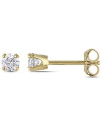 Amour - 1/4 Ct Tw Diamond Stud Earrings - Lyst
