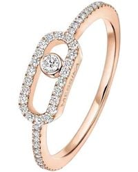 Messika - Move Uno 18K Rose Diamond Ring - Lyst