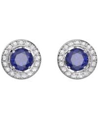 Swarovski - Ladies Rhodium Plated Sparkling Dance Dial Up Stud Pierced Earrings - Lyst