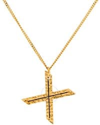 Burberry - Light Gold Alphabet X Charm Gold-plated Necklace - Lyst