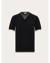 Ferragamo - Layered Cotton Sweater - Lyst