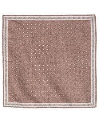 Brunello Cucinelli - Cigar Silk Polka Dot Pocket Square - Lyst