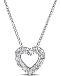 Created Forever - 1/2 Ct Tw Lab-Grown Diamond Open Heart Pendant With Chain - Lyst