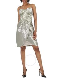 Maison Margiela - Silver Bow Detail Midi Dress - Lyst