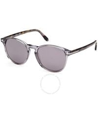 Tom Ford - Lewis Smoke Mirror Oval Sunglasses Ft1097 20c 53 - Lyst