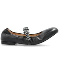 Stuart Weitzman - Poppy Leather Ballet Flats - Lyst