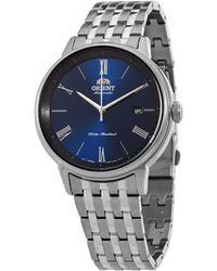 Orient Classic Automatic Blue Dial Watch - Metallic