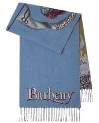 Burberry - Armour Knight Portrait Cashmere Scarf - Lyst