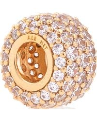 PANDORA - Sparkling Pave 14K-Plated Triple-Row Charm - Lyst