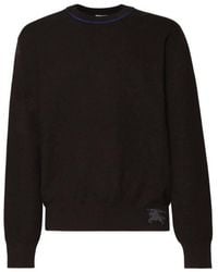 Burberry - Ekd Embroidered Wool-Blend Sweater - Lyst